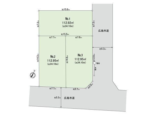 東雲本町3丁目 土地 NO.3 区画図