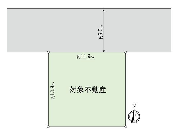 美鈴が丘東2丁目 古家付土地 区画図 美鈴が丘東2丁目 古家付土地 区画図