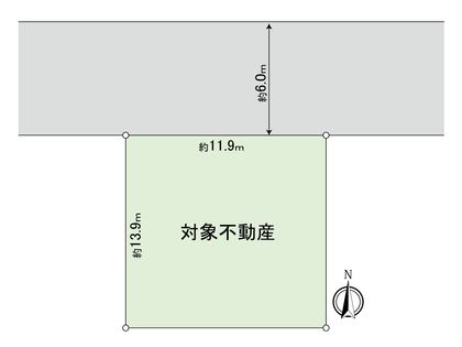 美鈴が丘東2丁目 古家付土地 区画図
