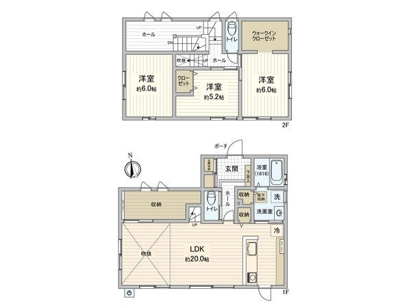 美鈴園 戸建 間取図(平面図) 美鈴園 戸建 間取図(平面図)