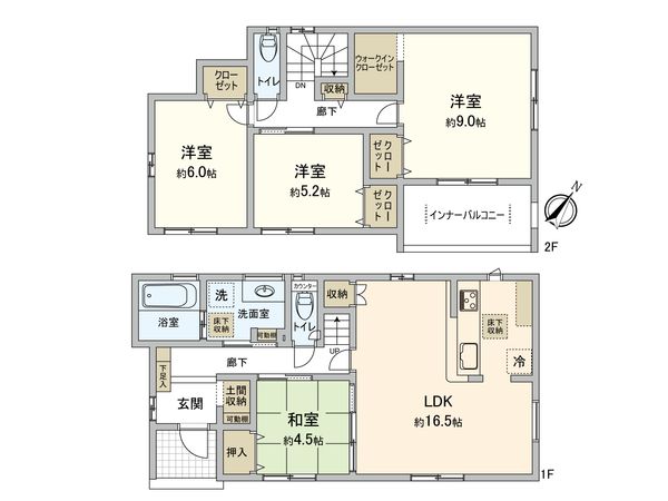 屋代1丁目 新築 間取図(平面図) 屋代1丁目 新築 間取図(平面図)