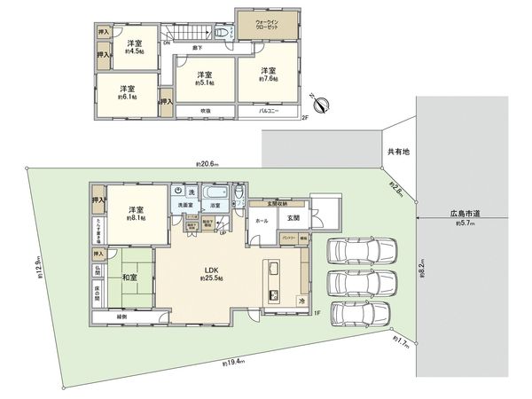 八幡4丁目 戸建 間取図(平面図) 八幡4丁目 戸建 間取図(平面図)