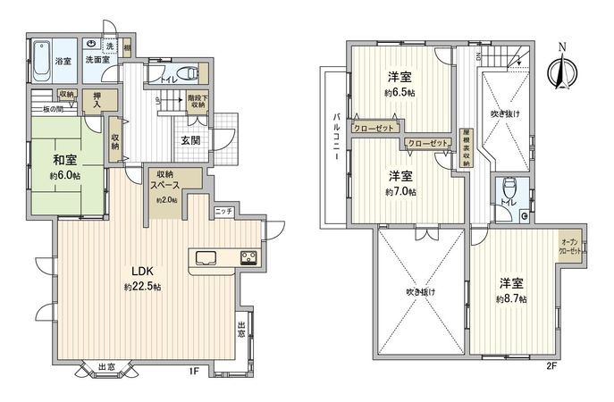 沖塩屋3丁目 戸建 間取図(平面図) 沖塩屋3丁目 戸建 間取図(平面図)