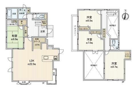沖塩屋3丁目 戸建 間取図(平面図)