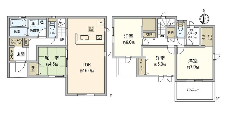 美鈴が丘西4丁目 新築 間取図(平面図) 美鈴が丘西4丁目 新築 間取図(平面図)