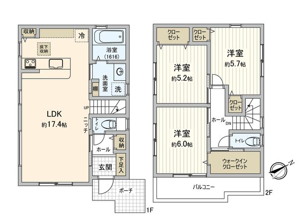 阿品台3丁目 2号棟 間取図(平面図)