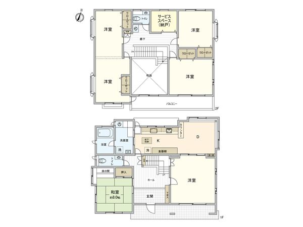 三宅6丁目 戸建 間取図(平面図)