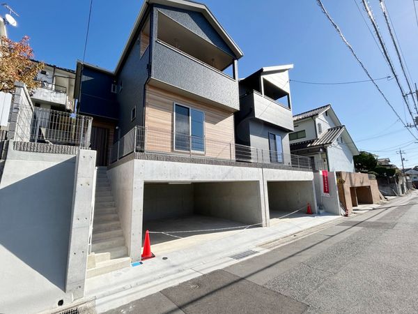 井口鈴が台3丁目 No.1 新築戸建 前面道路含む外観 井口鈴が台3丁目 No.1 新築戸建 前面道路含む外観