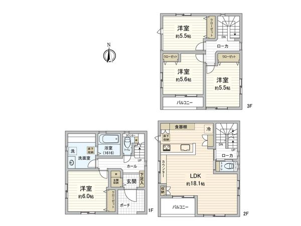 八幡東2丁目 戸建 間取図(平面図) 八幡東2丁目 戸建 間取図(平面図)