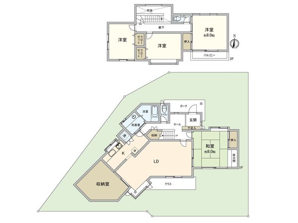 美鈴が丘西四丁目 戸建 間取図(平面図) 美鈴が丘西四丁目 戸建 間取図(平面図)