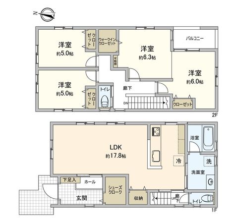 井口鈴が台1丁目 間取図(平面図) 井口鈴が台1丁目 間取図(平面図)