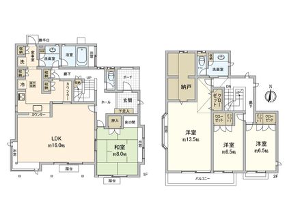 井口台3丁目 戸建 間取図(平面図)