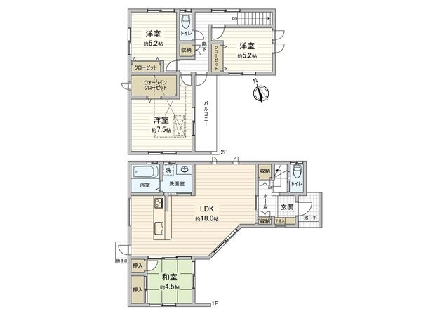 五日市中央3丁目 戸建 間取図(平面図) 五日市中央3丁目 戸建 間取図(平面図)