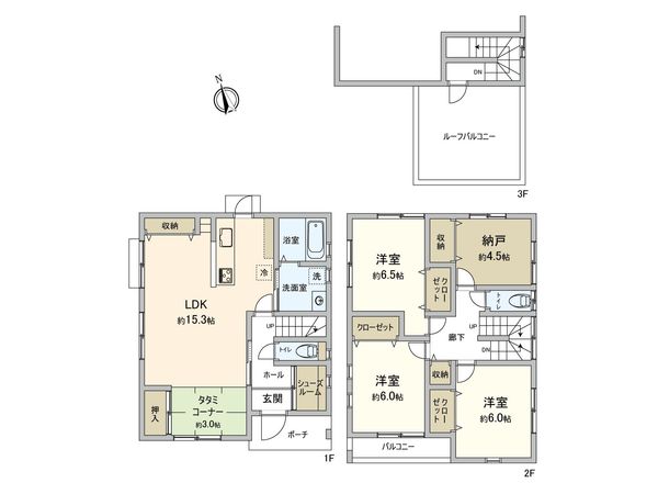 千同1丁目 新築 NO.B 間取図(平面図) 千同1丁目 新築 NO.B 間取図(平面図)