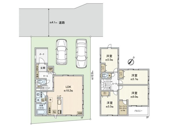 平良山手 戸建て 間取図(平面図) 平良山手 戸建て 間取図(平面図)
