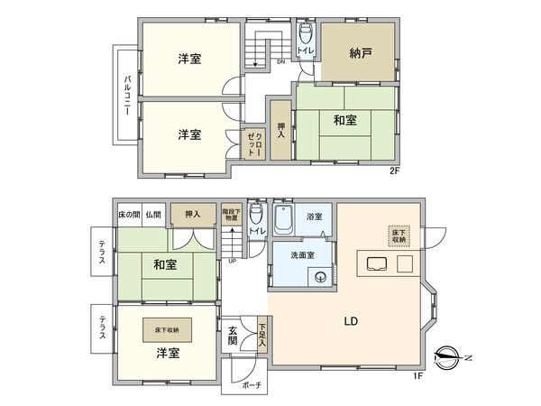 梅原2丁目 戸建 間取図(平面図) 梅原2丁目 戸建 間取図(平面図)
