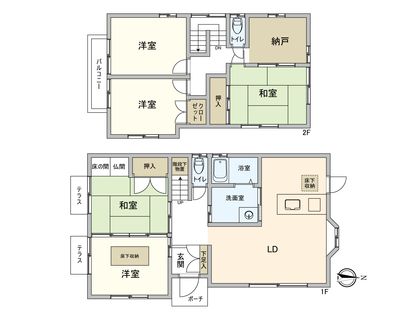 梅原2丁目 戸建 間取図(平面図)