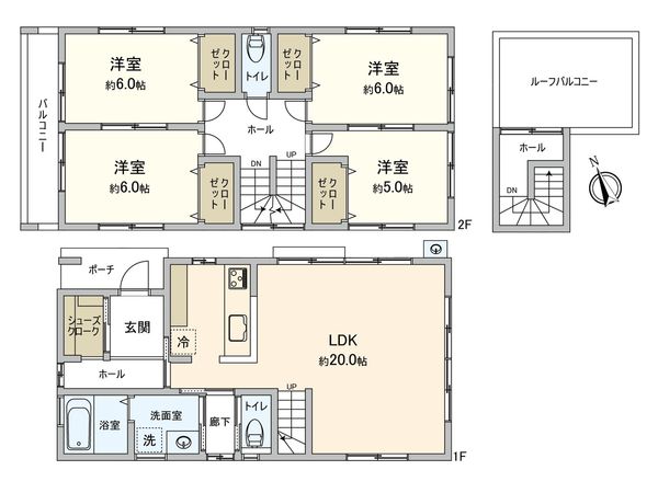 千同1丁目 戸建 間取図(平面図) 千同1丁目 戸建 間取図(平面図)
