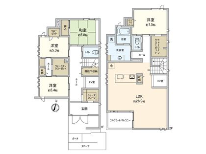 井口4丁目 戸建 間取図(平面図)