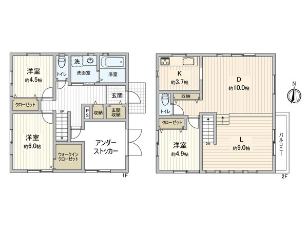 阿品2丁目 戸建 間取図(平面図) 阿品2丁目 戸建 間取図(平面図)
