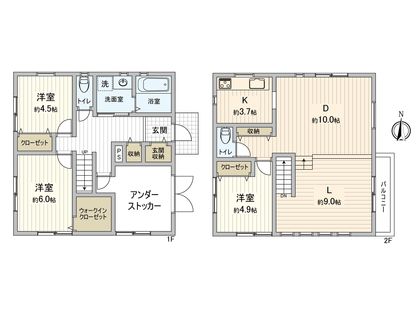 阿品2丁目 戸建 間取図(平面図)