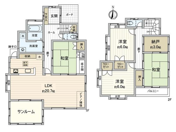 藤の木2丁目 戸建 間取図(平面図) 藤の木2丁目 戸建 間取図(平面図)