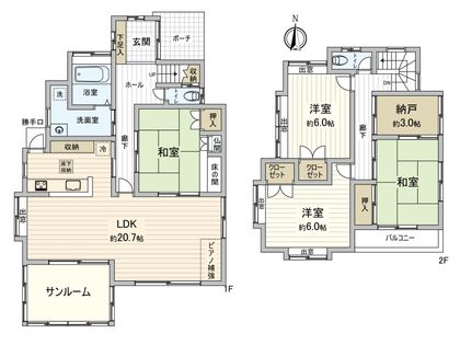 藤の木2丁目 戸建 間取図(平面図)