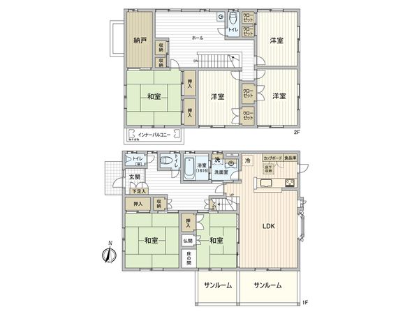 井口鈴が台1丁目 戸建 間取図(平面図) 井口鈴が台1丁目 戸建 間取図(平面図)