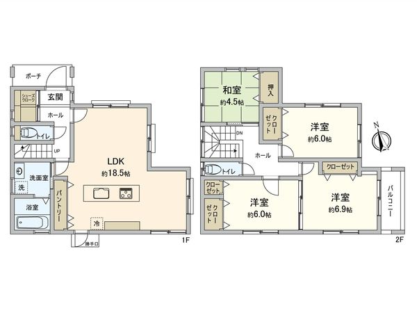 千同1丁目 戸建 間取図(平面図) 千同1丁目 戸建 間取図(平面図)