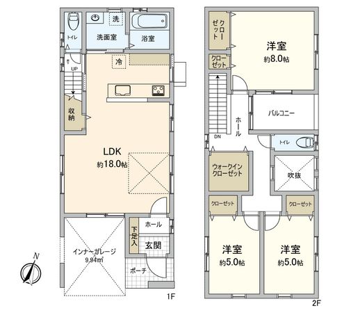 海老園4丁目 新築 間取図(平面図)