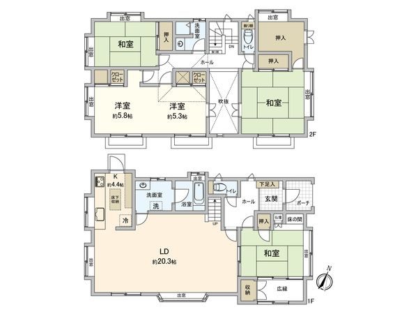 井口台3丁目 戸建 間取図(平面図) 井口台3丁目 戸建 間取図(平面図)