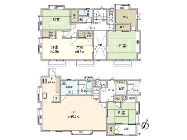 井口台3丁目 戸建 間取図(平面図) 井口台3丁目 戸建 間取図(平面図)