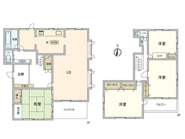 河内南一丁目 戸建 間取図(平面図) 河内南一丁目 戸建 間取図(平面図)