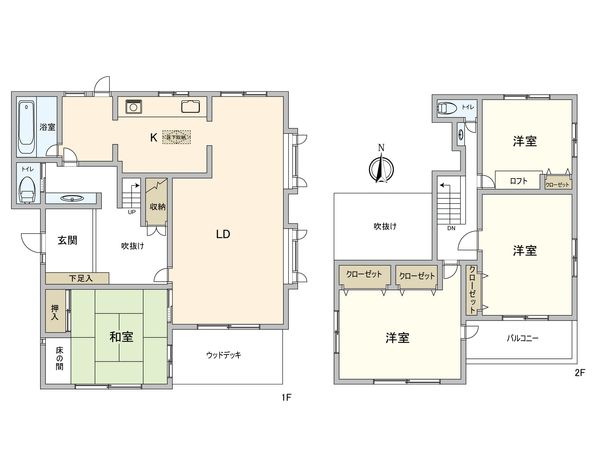 河内南一丁目 戸建 間取図(平面図) 河内南一丁目 戸建 間取図(平面図)