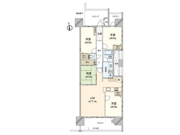 フローレンス廿日市駅前 間取図(平面図) フローレンス廿日市駅前 間取図(平面図)