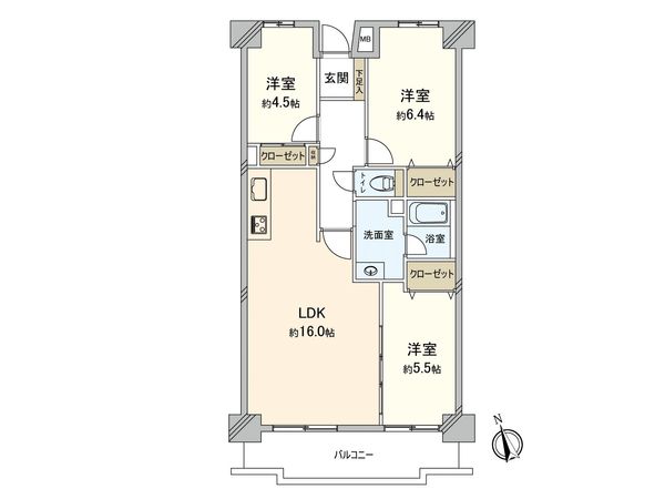 ダイアパレス皆賀 間取図(平面図) ダイアパレス皆賀 間取図(平面図)