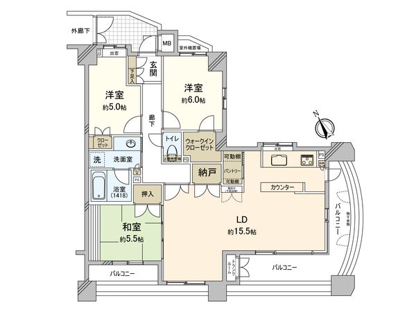 藤和草津本町ホームズ 間取図(平面図)