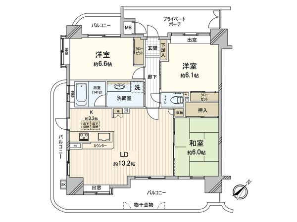 ダイアパレス美の里参番館 間取図(平面図) ダイアパレス美の里参番館 間取図(平面図)