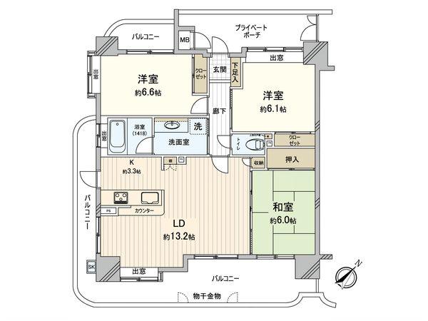 ダイアパレス美の里参番館 間取図(平面図)