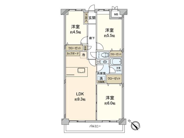 パークハイム古江西 間取図(平面図)