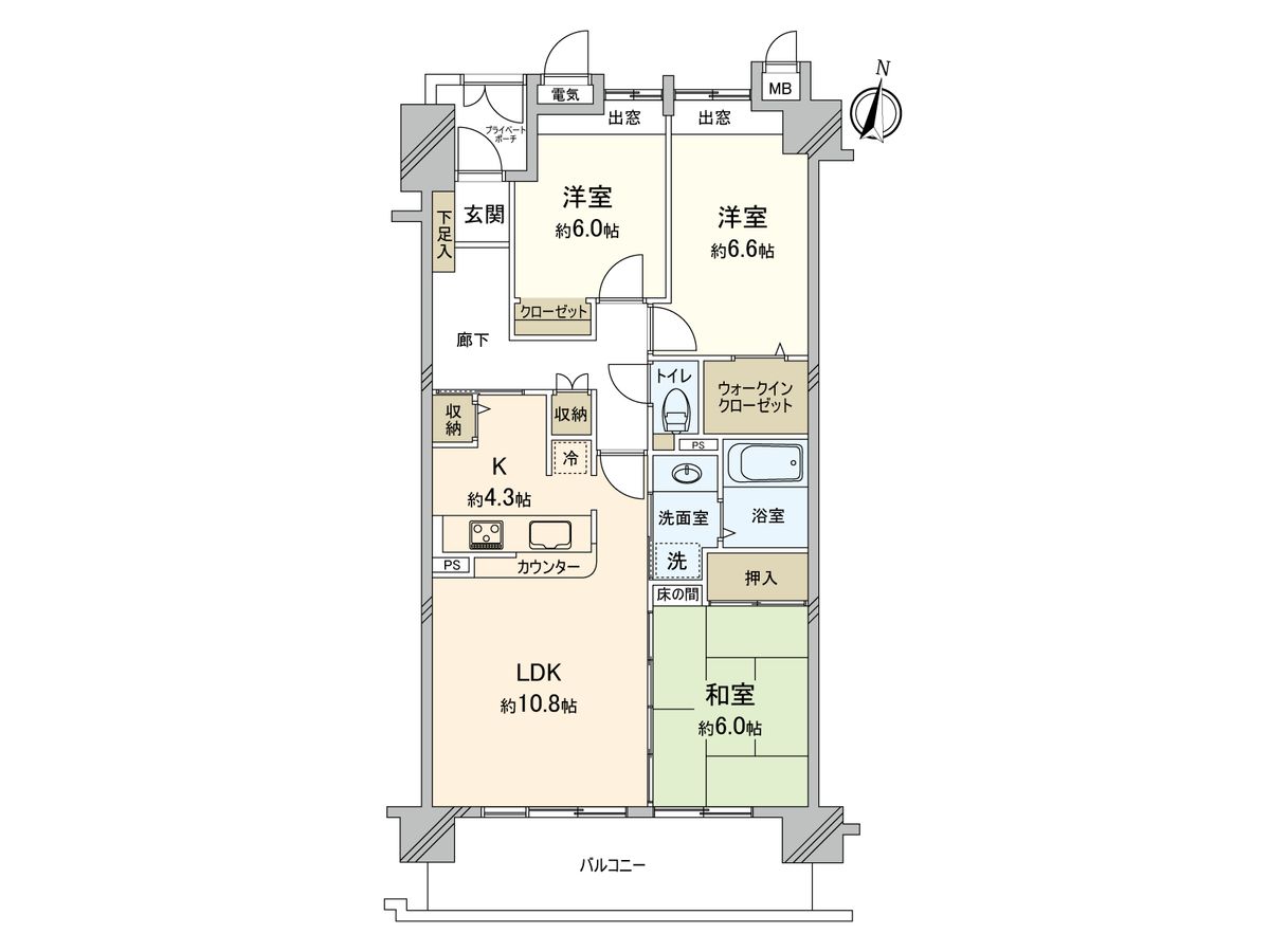 グランドメゾン廿日市駅前 間取図(平面図) 間取図(平面図)