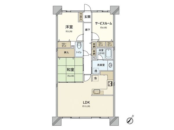 ローレルコートアネスト庚午北 間取図(平面図) ローレルコートアネスト庚午北 間取図(平面図)