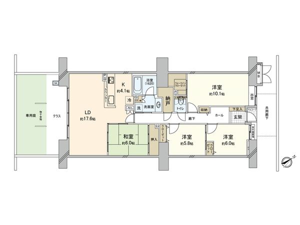 グランスイート五日市駅前 センターガーデン 間取図(平面図) グランスイート五日市駅前 センターガーデン 間取図(平面図)