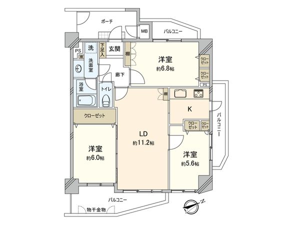 ローレルコート廿日市住吉 間取図(平面図) ローレルコート廿日市住吉 間取図(平面図)