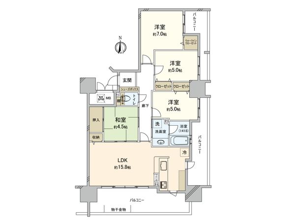 オーヴィジョン井口台 間取図(平面図) オーヴィジョン井口台 間取図(平面図)