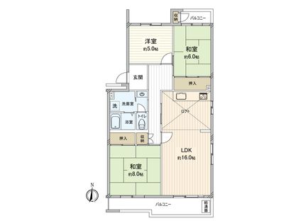 鈴が峰第4住宅 10号棟 間取図(平面図)