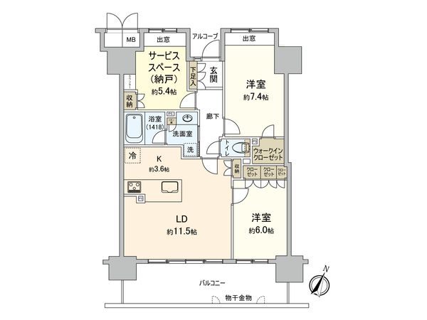 アーバンビュー渚ガーデン七番館 間取図(平面図)