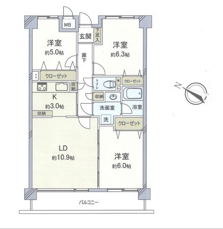 古江西パークホームズ 間取図(平面図) 古江西パークホームズ 間取図(平面図)
