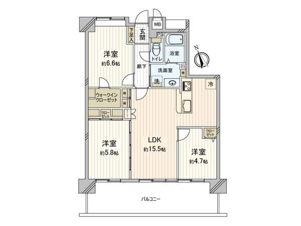 ナタリーマリナタウンウエストデッキ 間取図(平面図) ナタリーマリナタウンウエストデッキ 間取図(平面図)