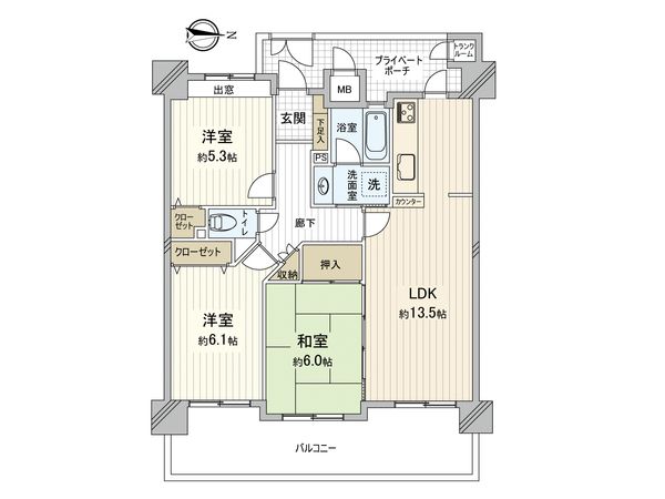 フローレンス井口台 間取図(平面図) フローレンス井口台 間取図(平面図)